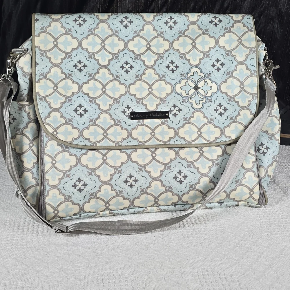 petunia pickle bottom Blue Patterned Crossbody/Diaper Bag